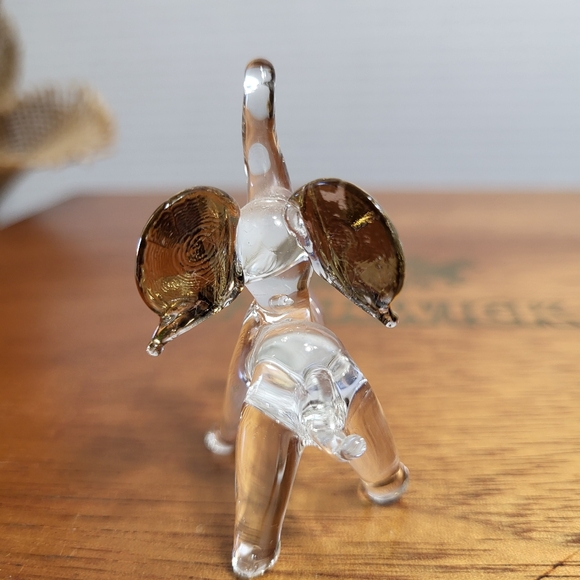 Vintage Miniature Art Glass Trunk Up Elephant Figurine - Picture 8 of 14